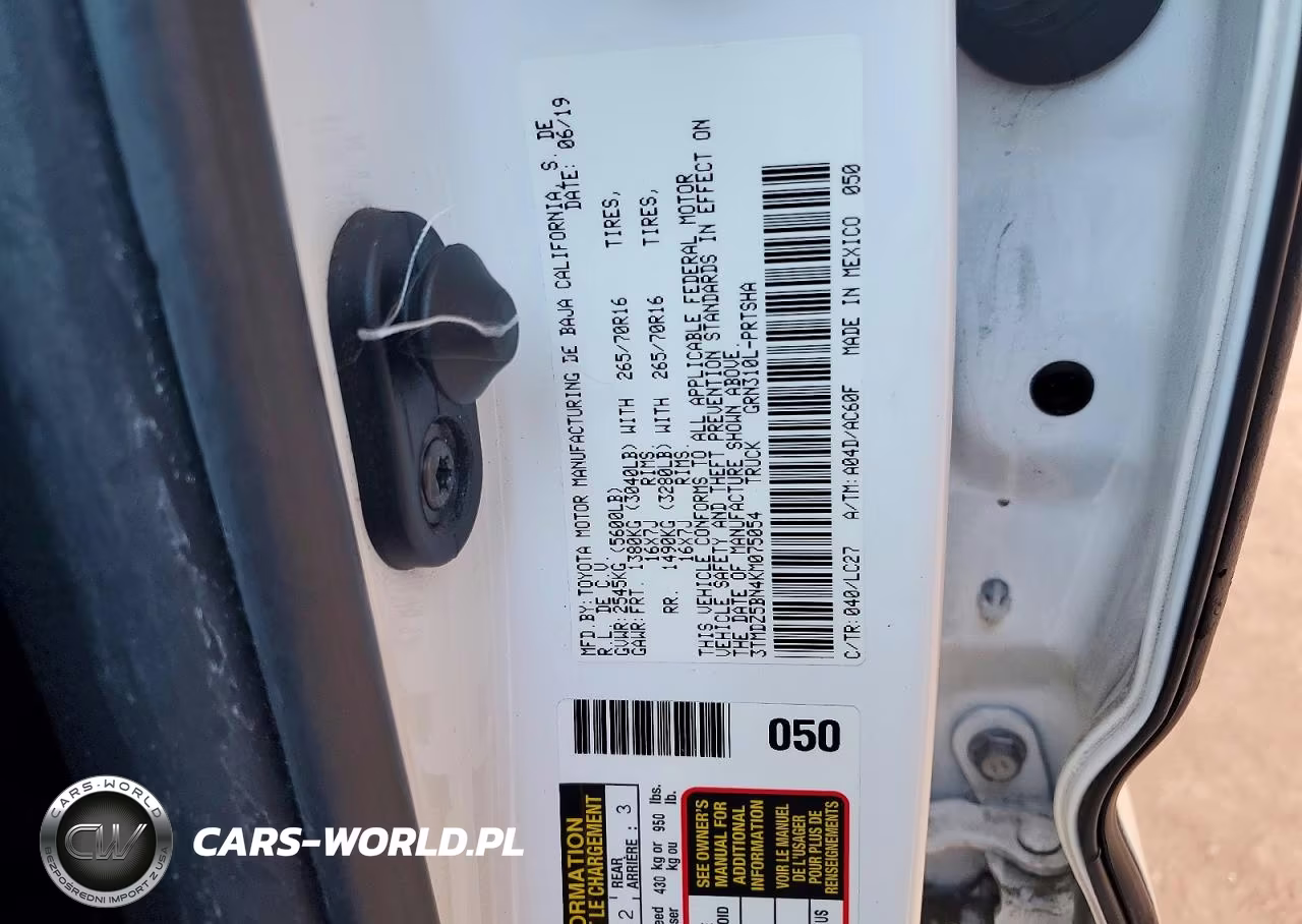 2019 Toyota Tacoma Trd Off-Road VIN:3TMDZ5BN4KM075054 - 13