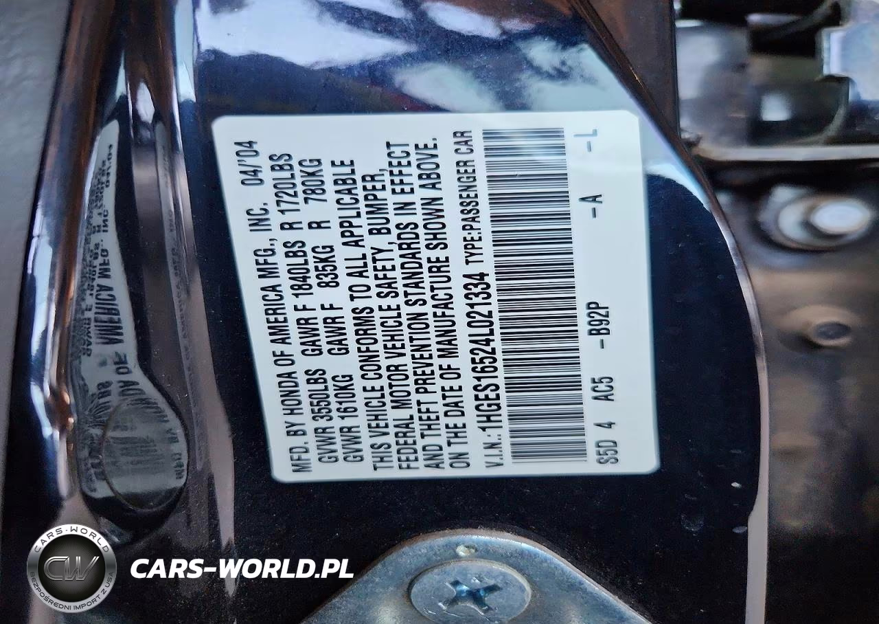 2004 Honda Civic Lx VIN:1HGES16524L021334 - 14