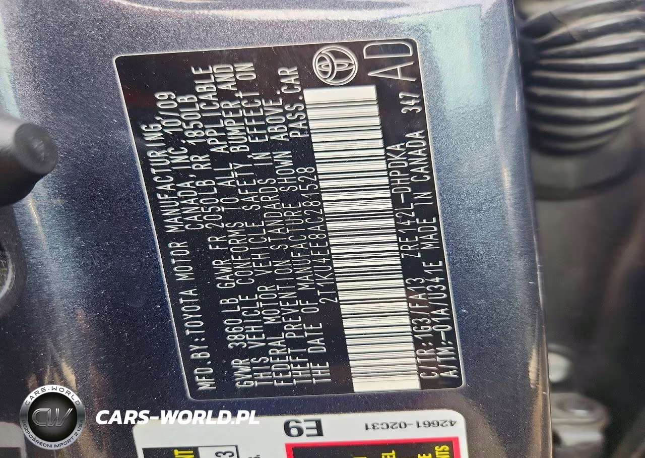 2010 Toyota Matrix Base VIN:2T1KU4EE8AC281528 - 12