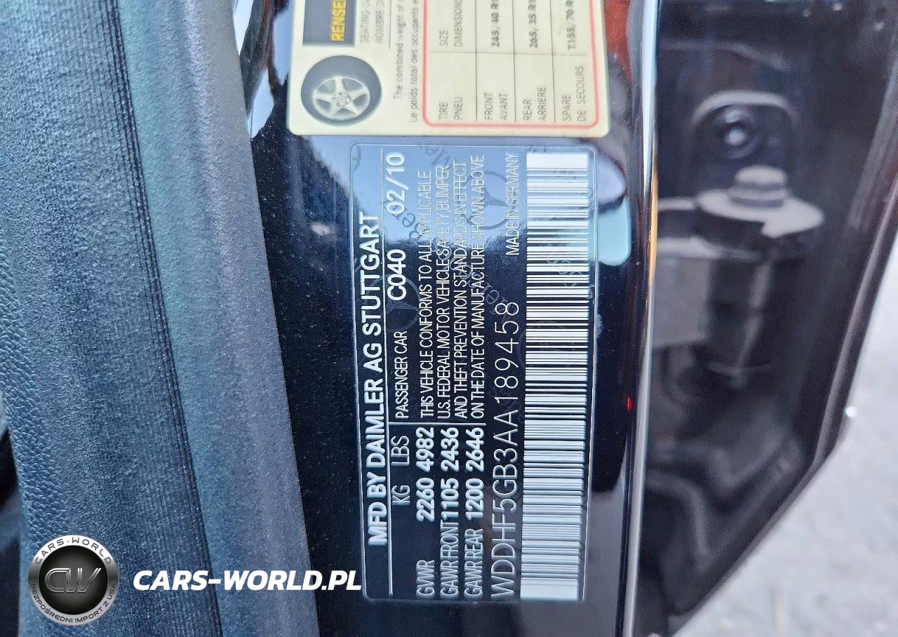 2010 Mercedes-Benz E 350 VIN:WDDHF5GB3AA189458 - 12