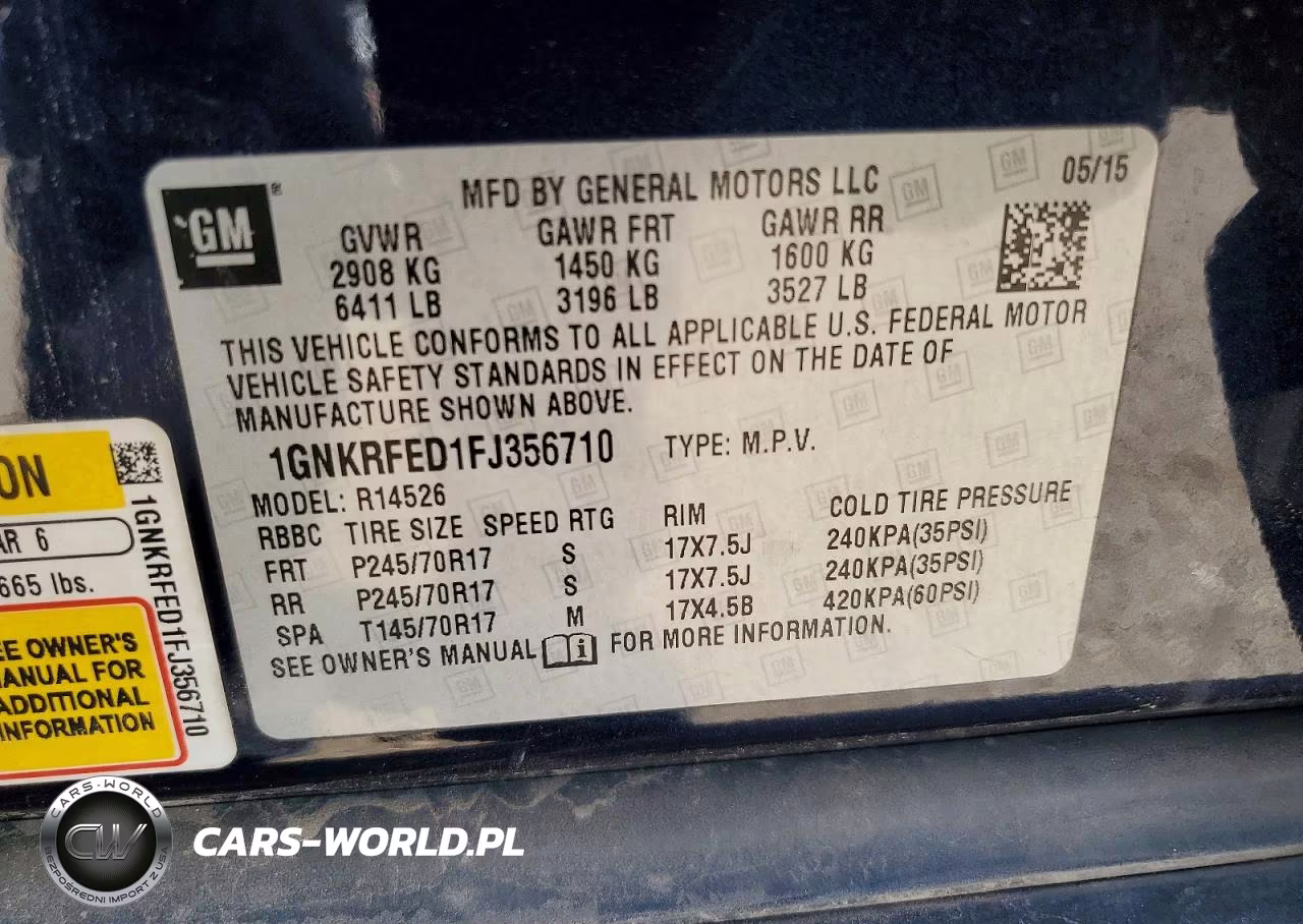 2015 Chevrolet Traverse Ls VIN:1GNKRFED1FJ356710 - 12