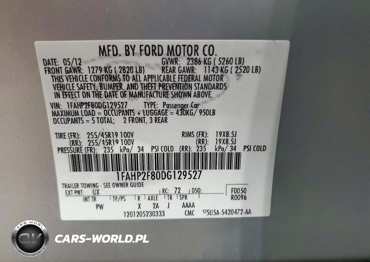 2013 Ford Taurus Limited VIN:1FAHP2F80DG129527 - 12
