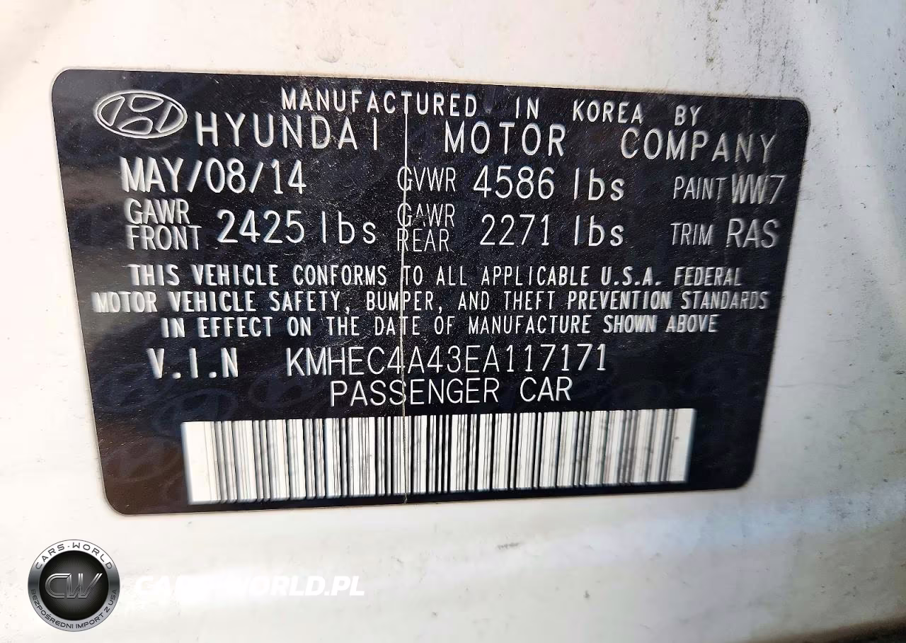 2014 Hyundai Sonata Hybrid VIN:KMHEC4A43EA117171 - 12