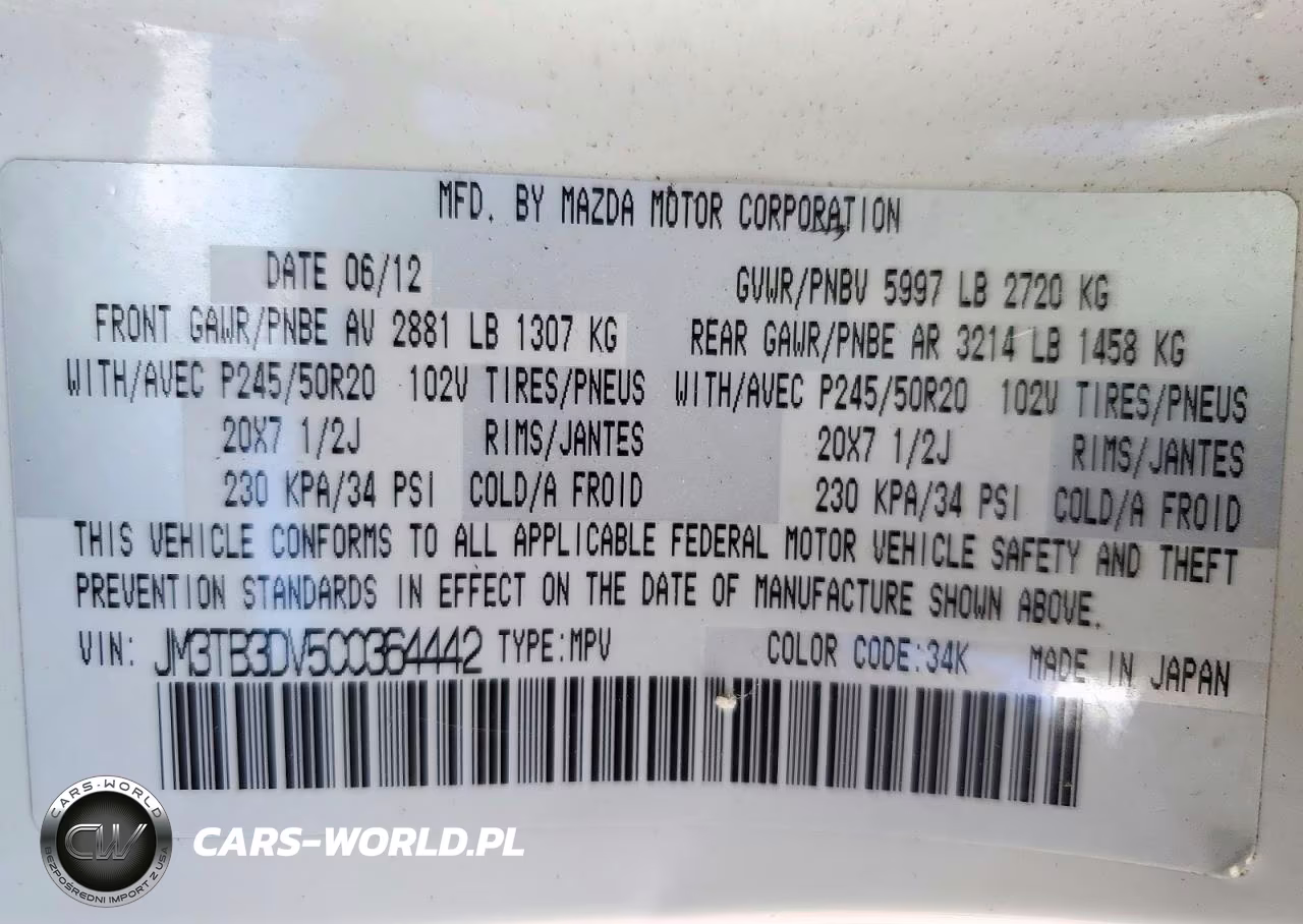 2012 Mazda Cx-9 VIN:JM3TB3DV5C0364442 - 13