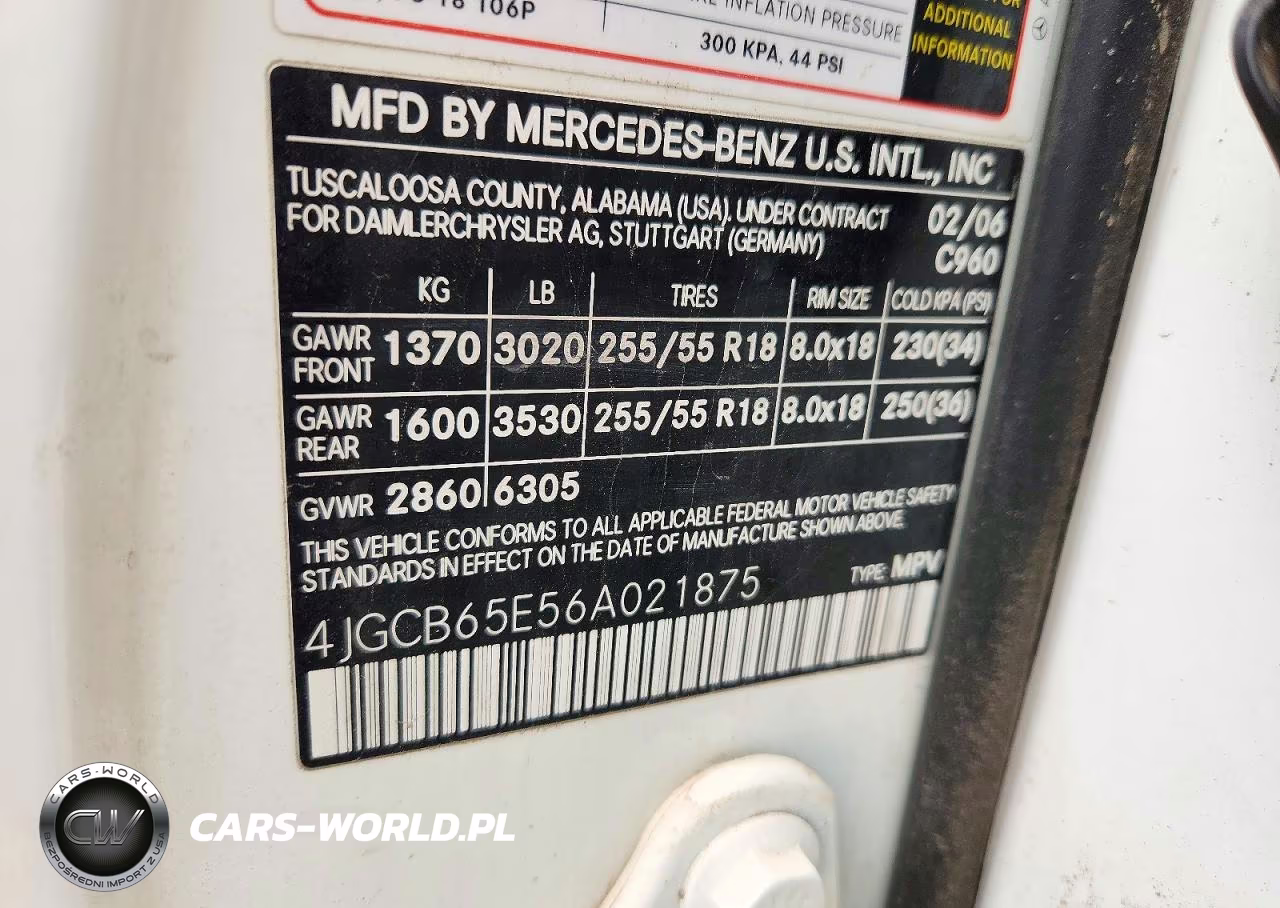 2006 Mercedes-Benz R 350 VIN:4JGCB65E56A021875 - 13