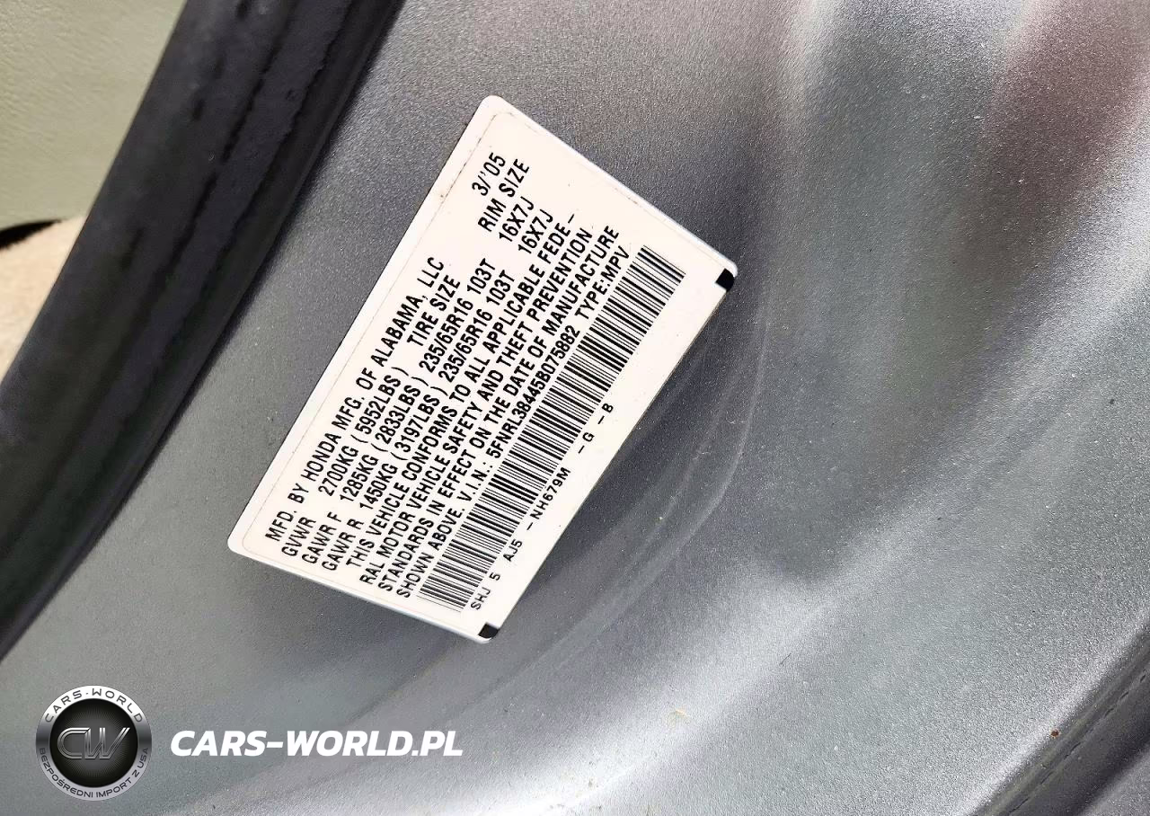 2005 Honda Odyssey Ex VIN:5FNRL38445B075882 - 13