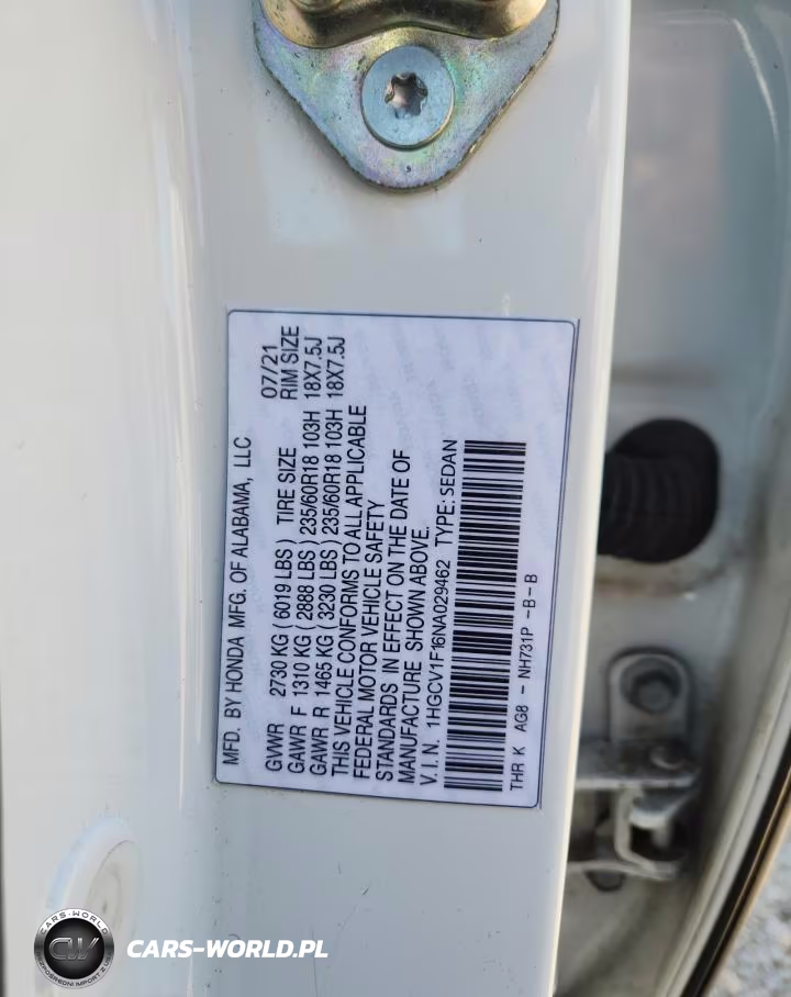 2022 Honda Accord Lx VIN:1HGCV1F16NA029462 - 12