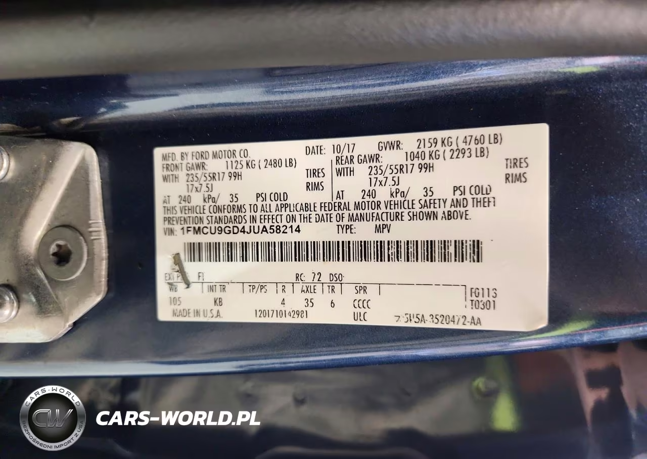 2018 Ford Escape Se VIN:1FMCU9GD4JUA58214 - 13