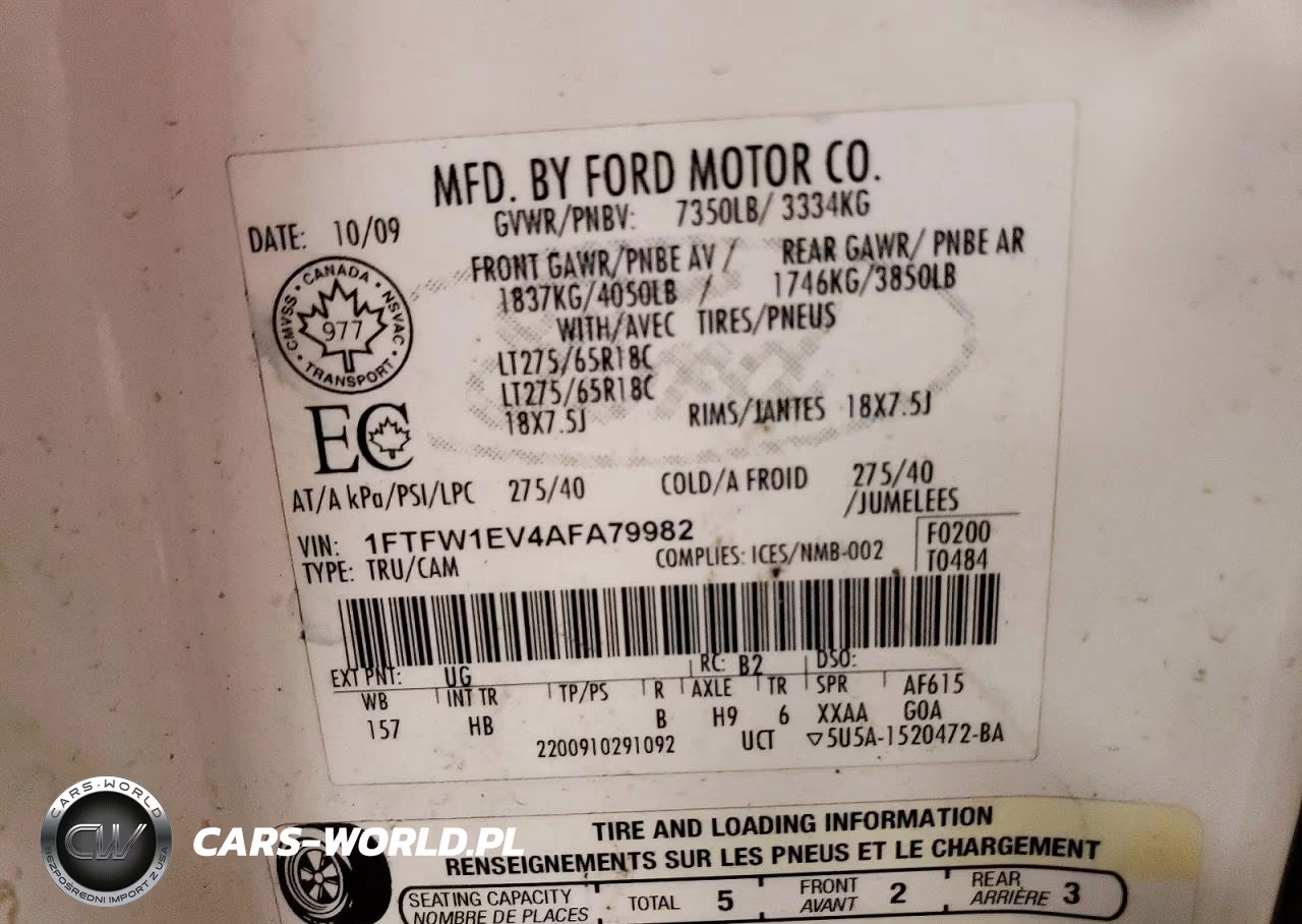 2010 Ford F150 Supercrew VIN:1FTFW1EV4AFA79982 - 12