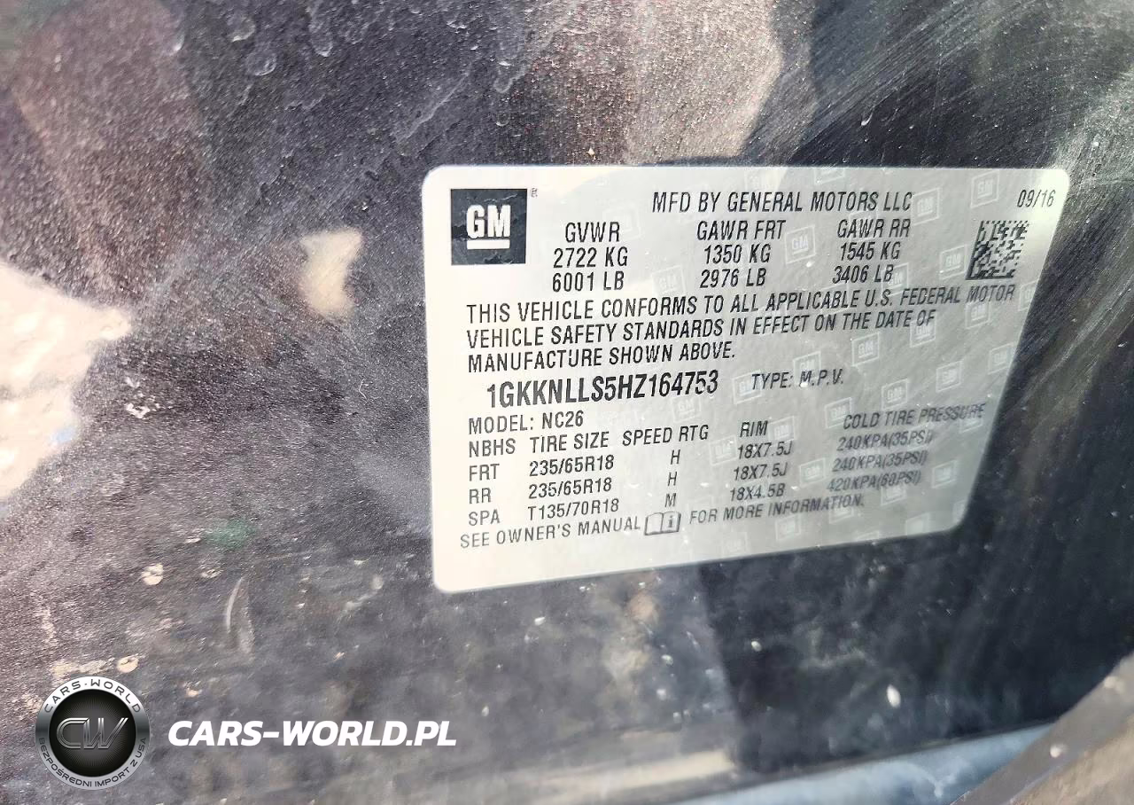 2017 GMC Acadia Sle VIN:1GKKNLLS5HZ164753 - 13