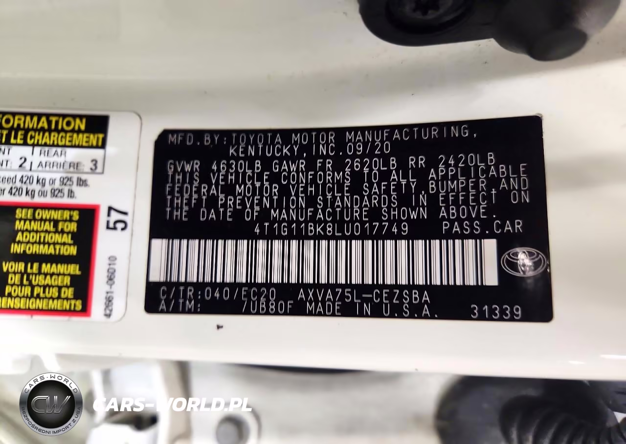 2020 Toyota Camry Se Nightshade VIN:4T1G11BK8LU017749 - 13