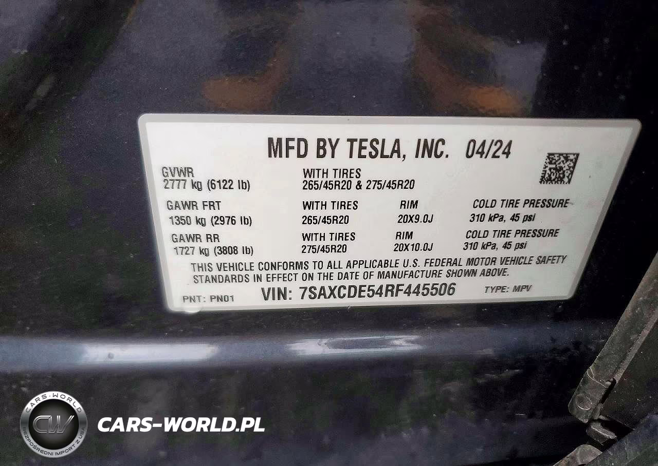2024 Tesla Model X VIN:7SAXCDE54RF445506 - 12