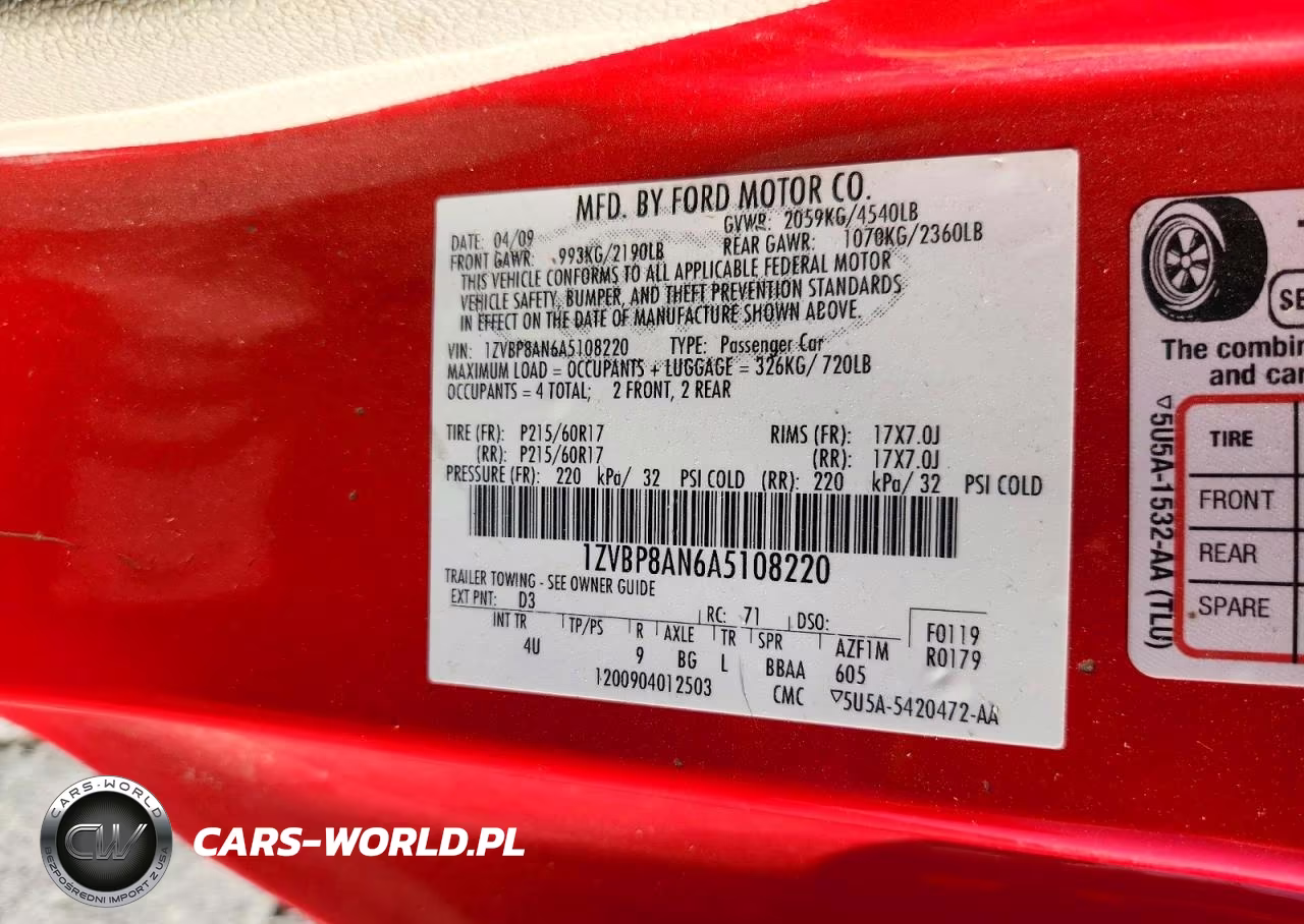 2010 Ford Mustang VIN:1ZVBP8AN6A5108220 - 12