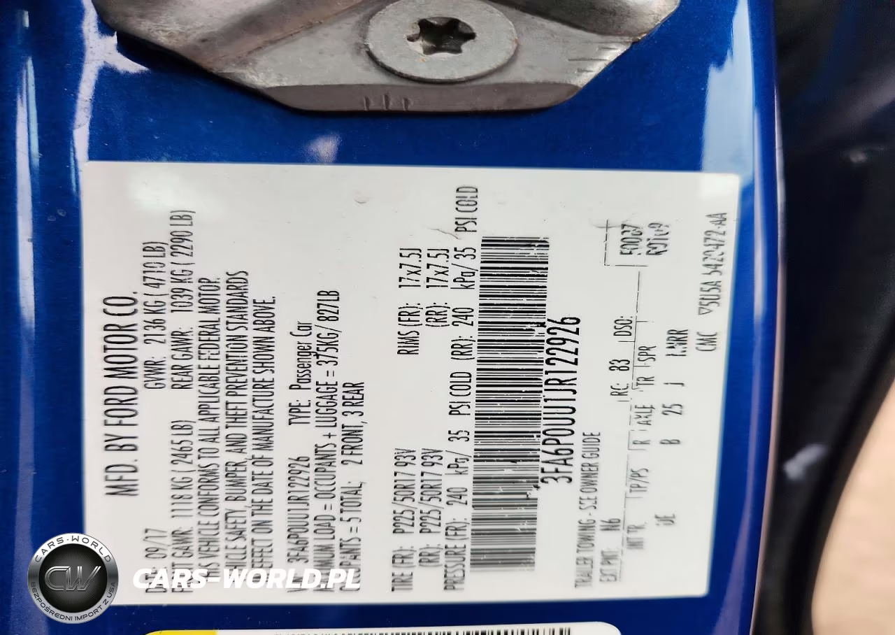 2018 Ford Fusion S Hybrid VIN:3FA6P0UU1JR122926 - 12
