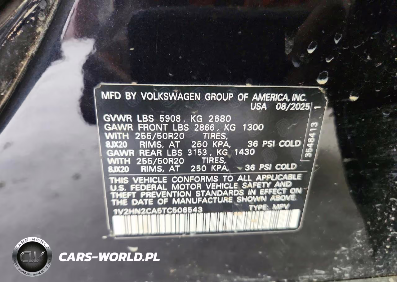 2026 Volkswagen Atlas Se VIN:1V2HN2CA5TC506543 - 13