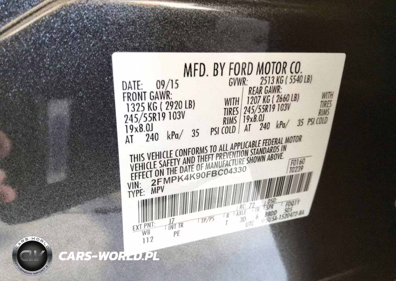 2015 Ford Edge Titanium VIN:2FMPK4K90FBC04330 - 13