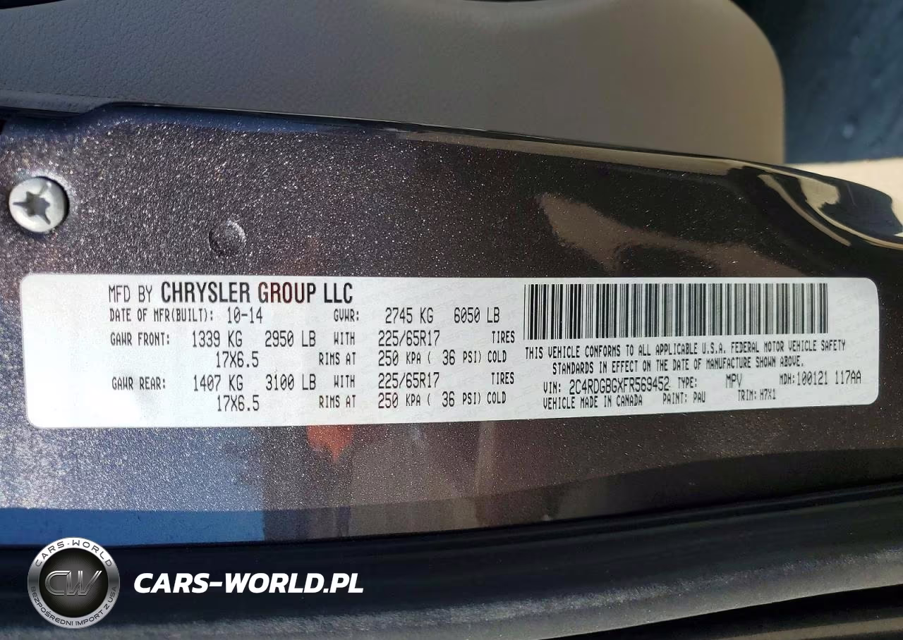 2015 Dodge Grand Caravan Se VIN:2C4RDGBGXFR569452 - 14