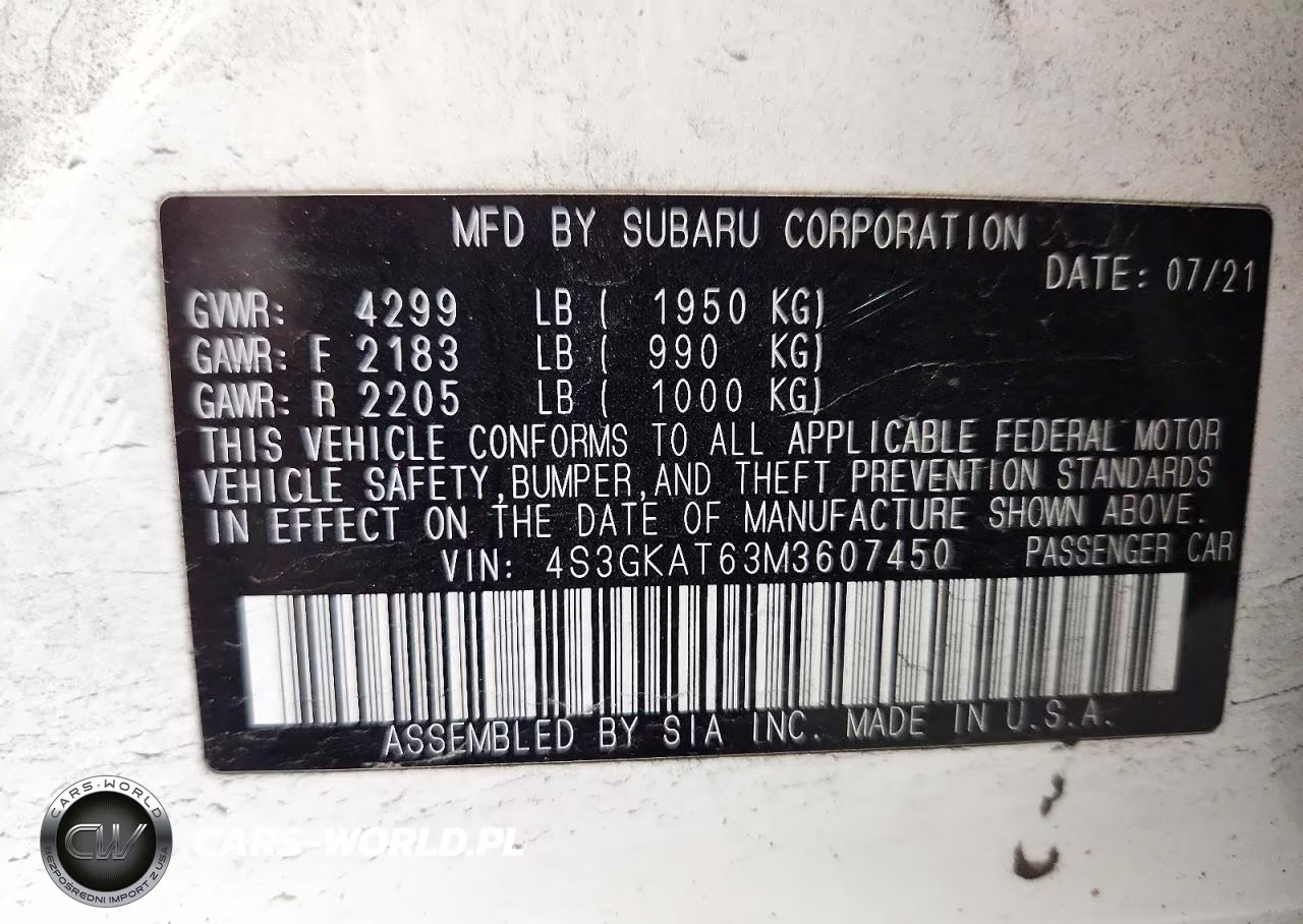 2021 Subaru Impreza Limited VIN:4S3GKAT63M3607450 - 12