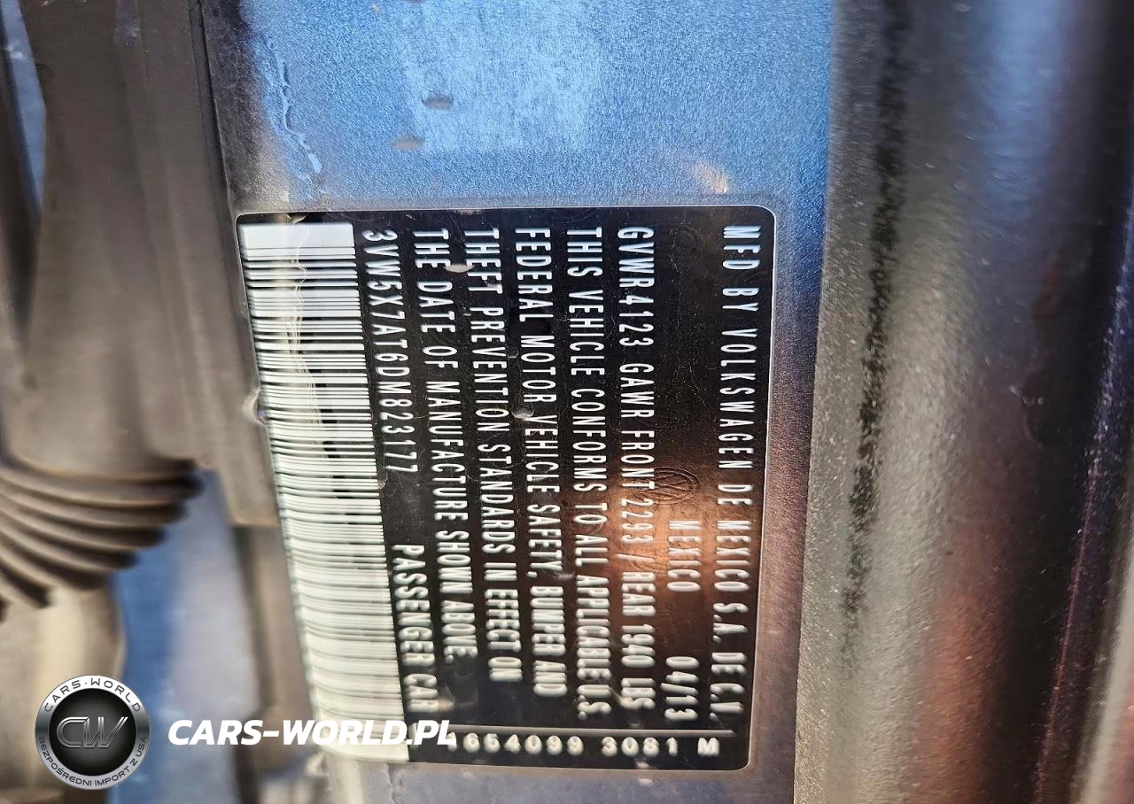 2013 Volkswagen Beetle VIN:3VW5X7AT6DM823177 - 13