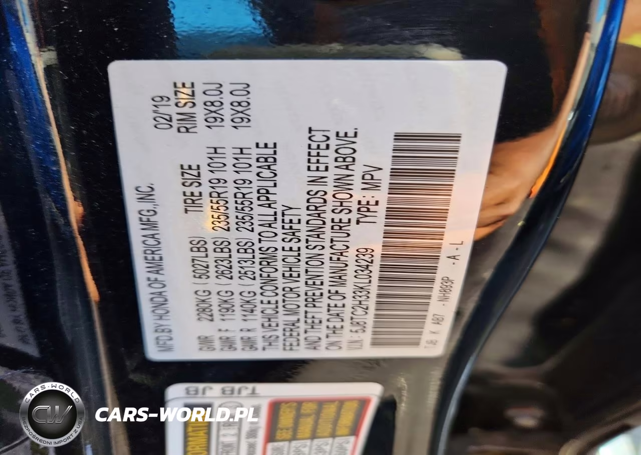 2019 Acura Rdx VIN:5J8TC2H33KL034239 - 13