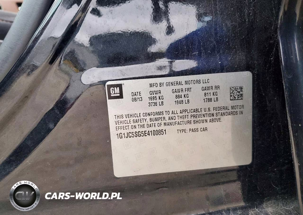 2014 Chevrolet Sonic Lt VIN:1G1JC5SG5E4100851 - 12