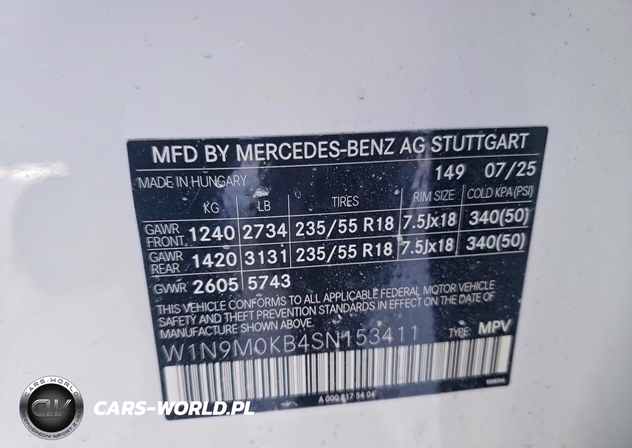2025 Mercedes-Benz Eqb 300 4Matic VIN:W1N9M0KB4SN153411 - 14