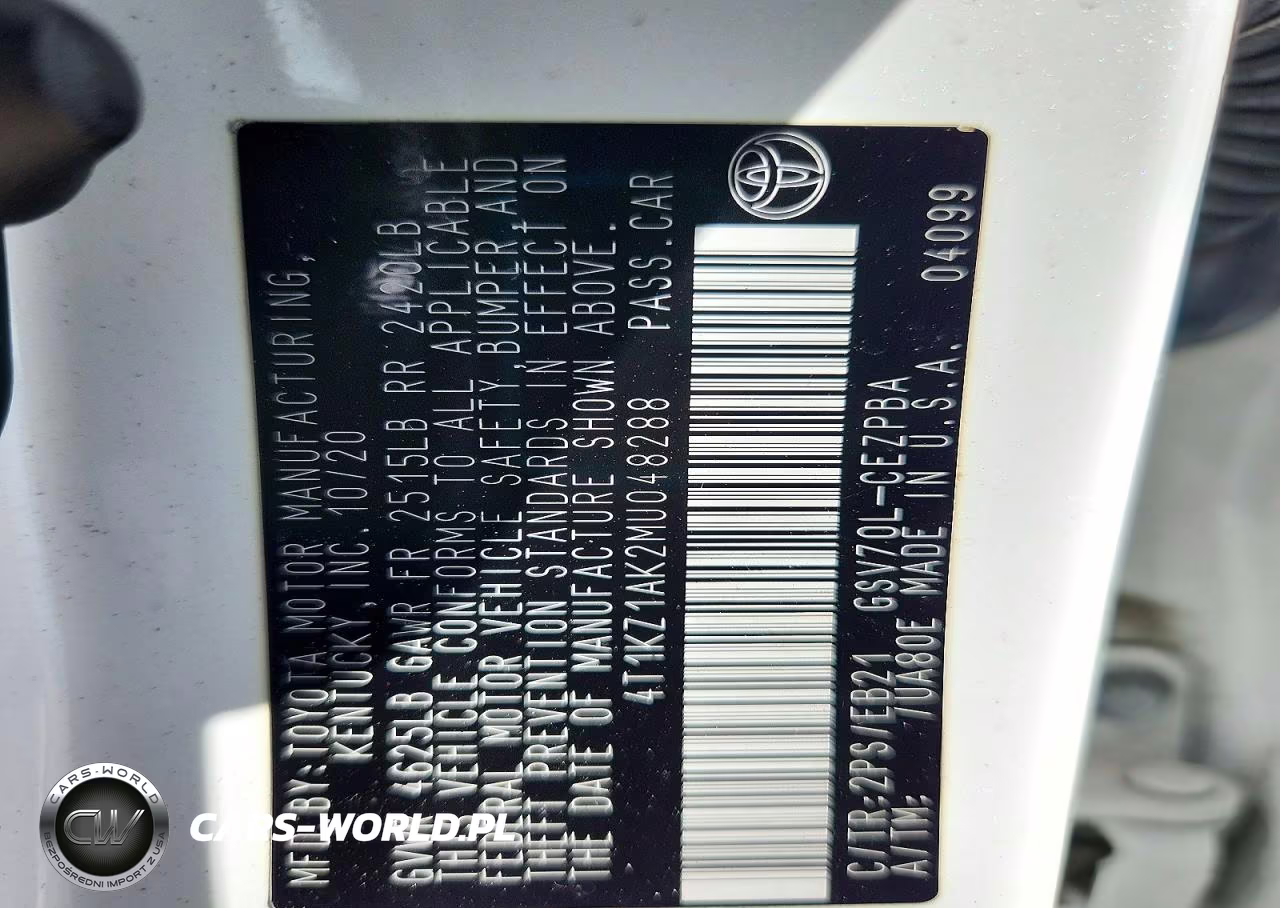 2021 Toyota Camry Trd VIN:4T1KZ1AK2MU048288 - 13