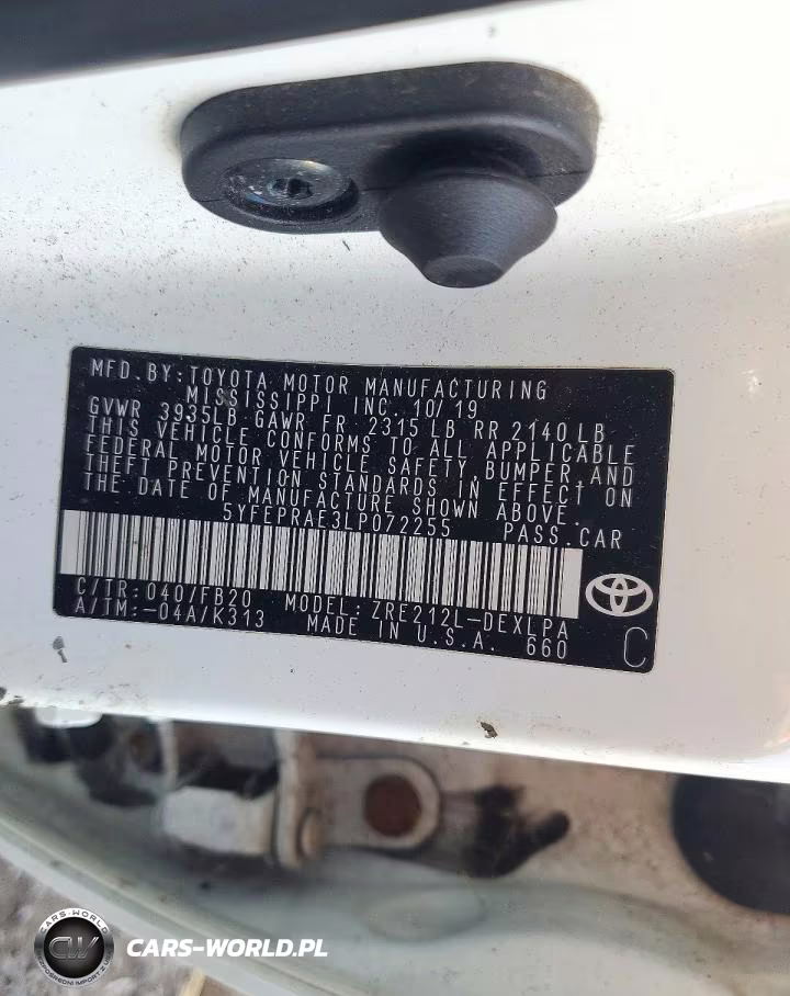 2020 Toyota Corolla Le VIN:5YFEPRAE3LP072255 - 12