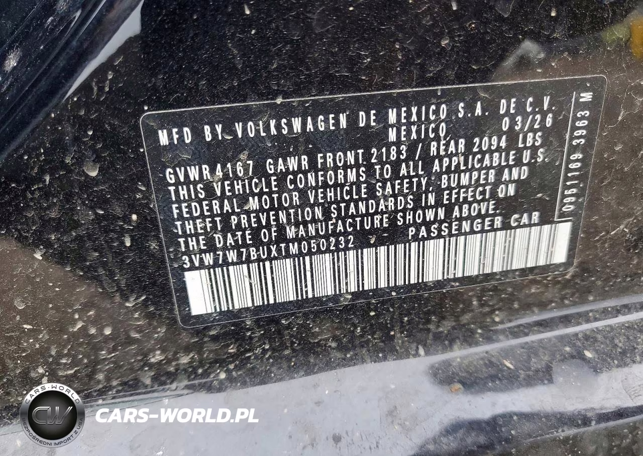 2026 Volkswagen Jetta Se VIN:3VW7W7BUXTM050232 - 12