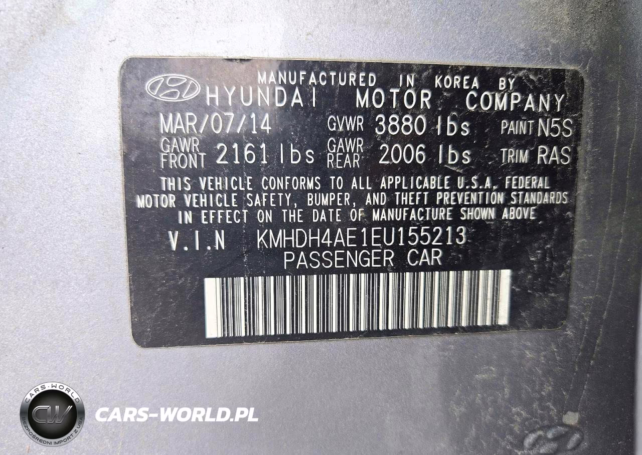 2014 Hyundai Elantra Se VIN:KMHDH4AE1EU155213 - 12