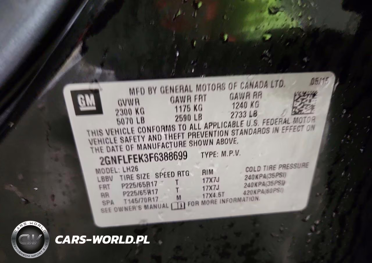 2015 Chevrolet Equinox Lt VIN:2GNFLFEK3F6388699 - 14