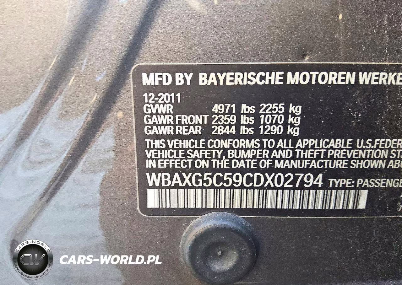 2012 BMW 528 I VIN:WBAXG5C59CDX02794 - 12