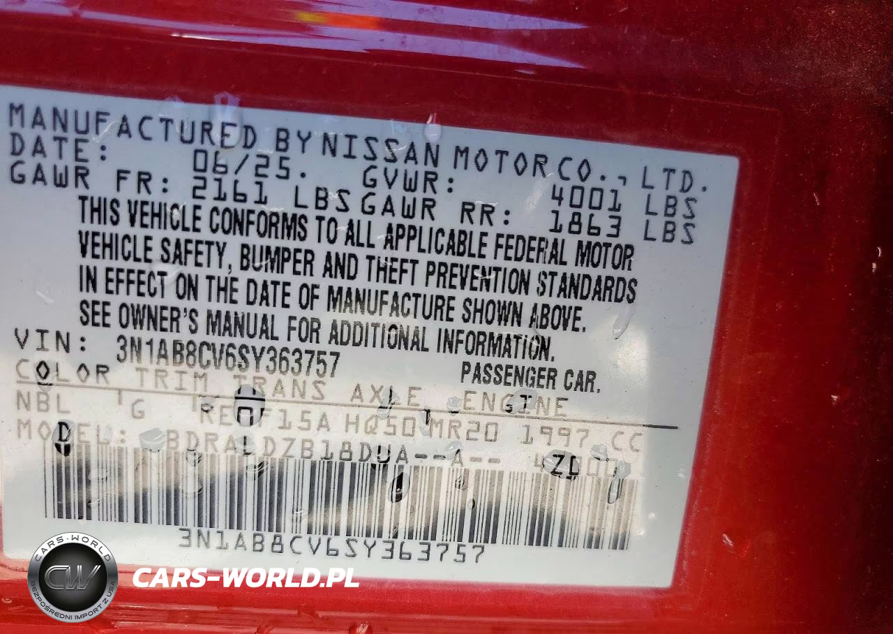 2025 Nissan Sentra Sv VIN:3N1AB8CV6SY363757 - 13