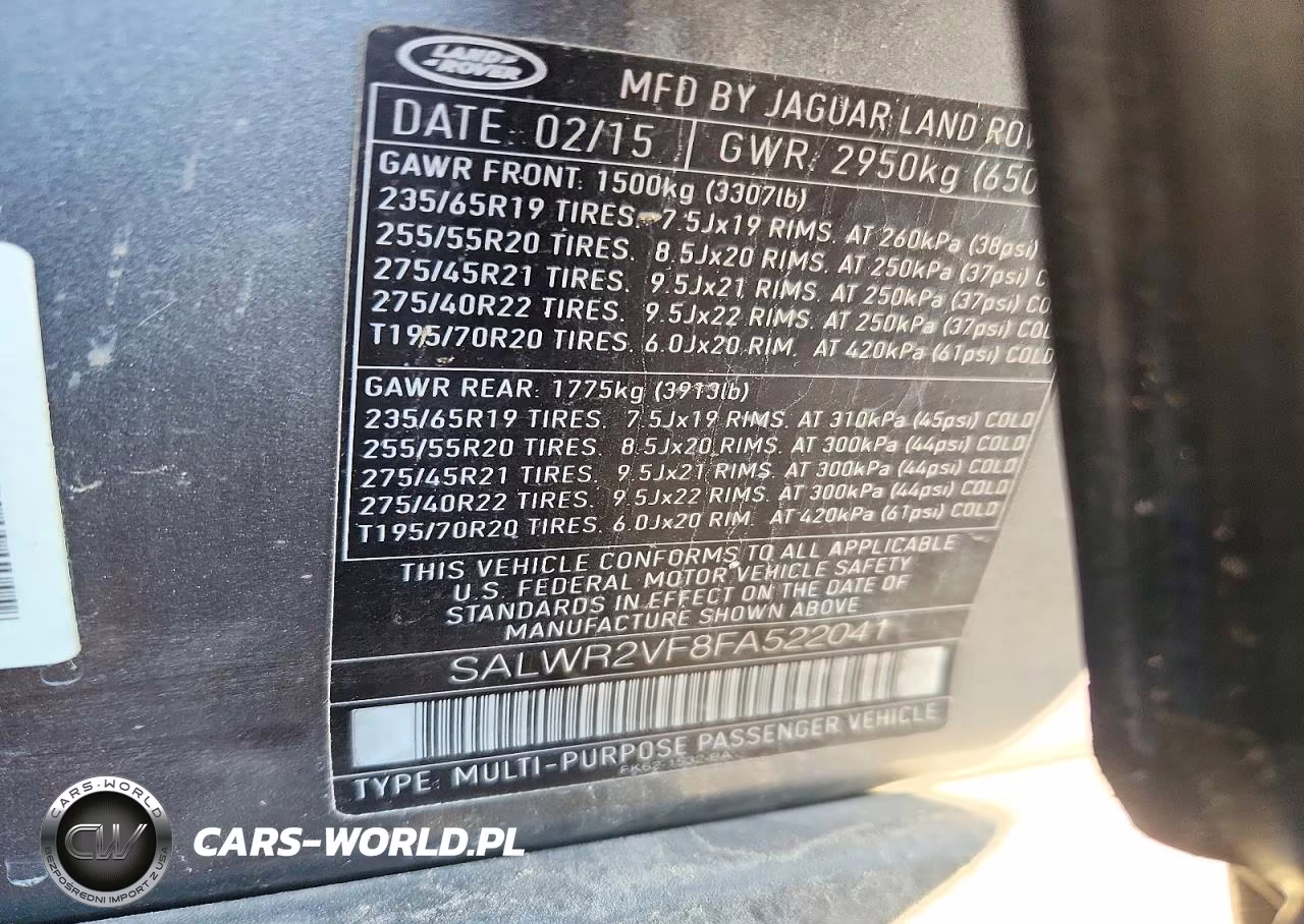 2015 Land Rover Range Rover Sport Hse VIN:SALWR2VF8FA522041 - 12