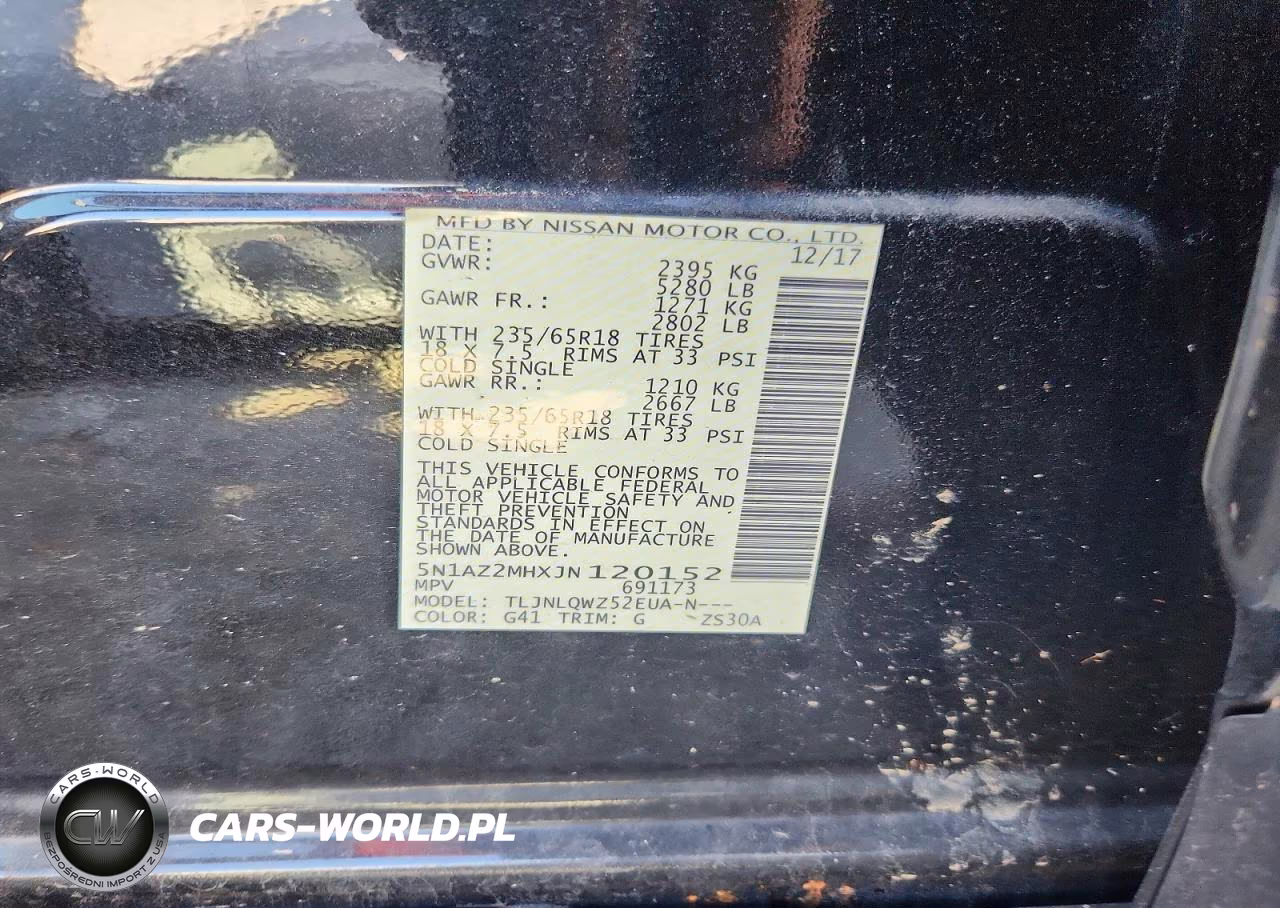 2018 Nissan Murano Sv VIN:5N1AZ2MHXJN120152 - 13