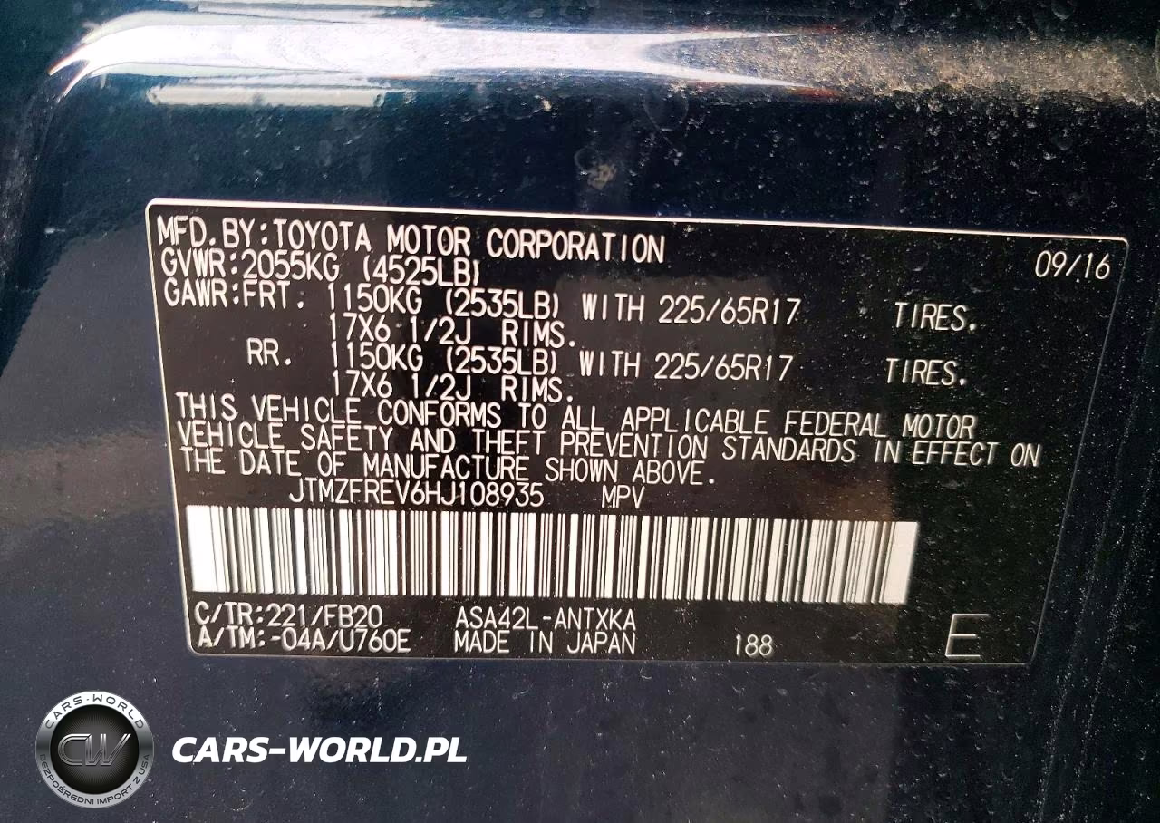 2017 Toyota Rav4 Le VIN:JTMZFREV6HJ108935 - 13