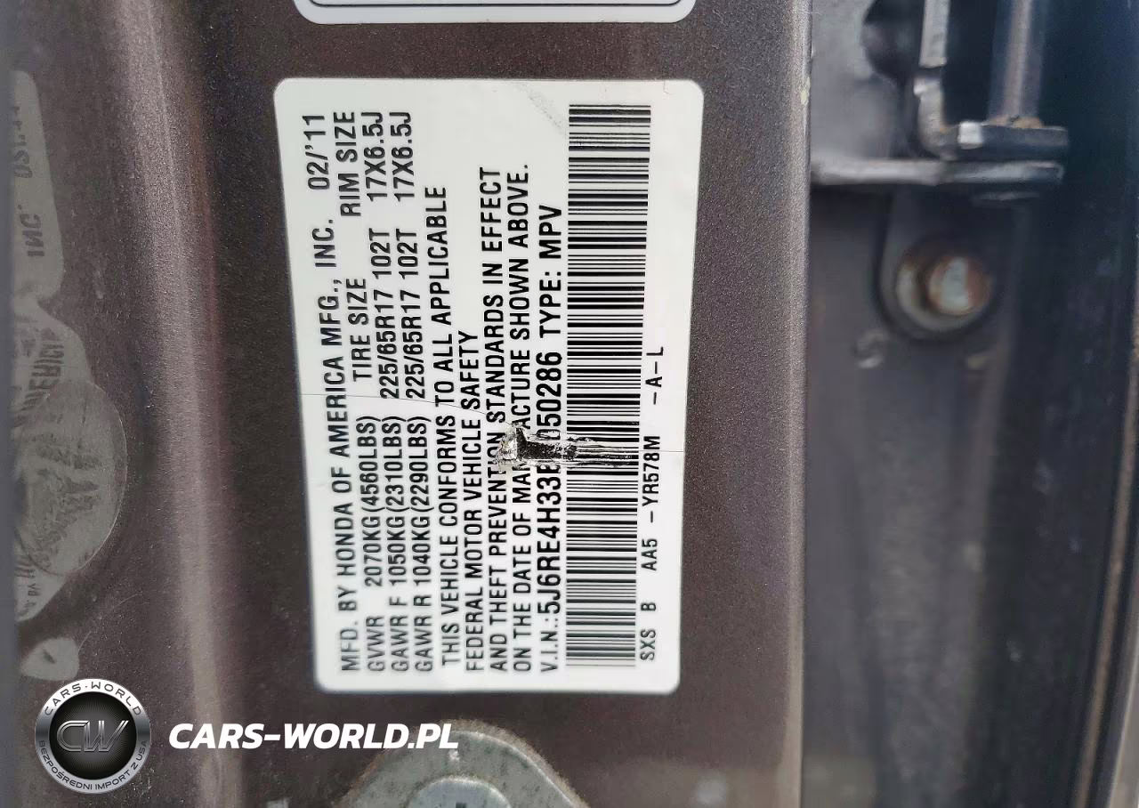2011 Honda Cr-V Lx VIN:5J6RE4H33BL050286 - 13