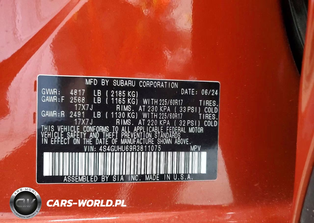 2024 Subaru Crosstrek Wilderness VIN:4S4GUHU69R3811075 - 12