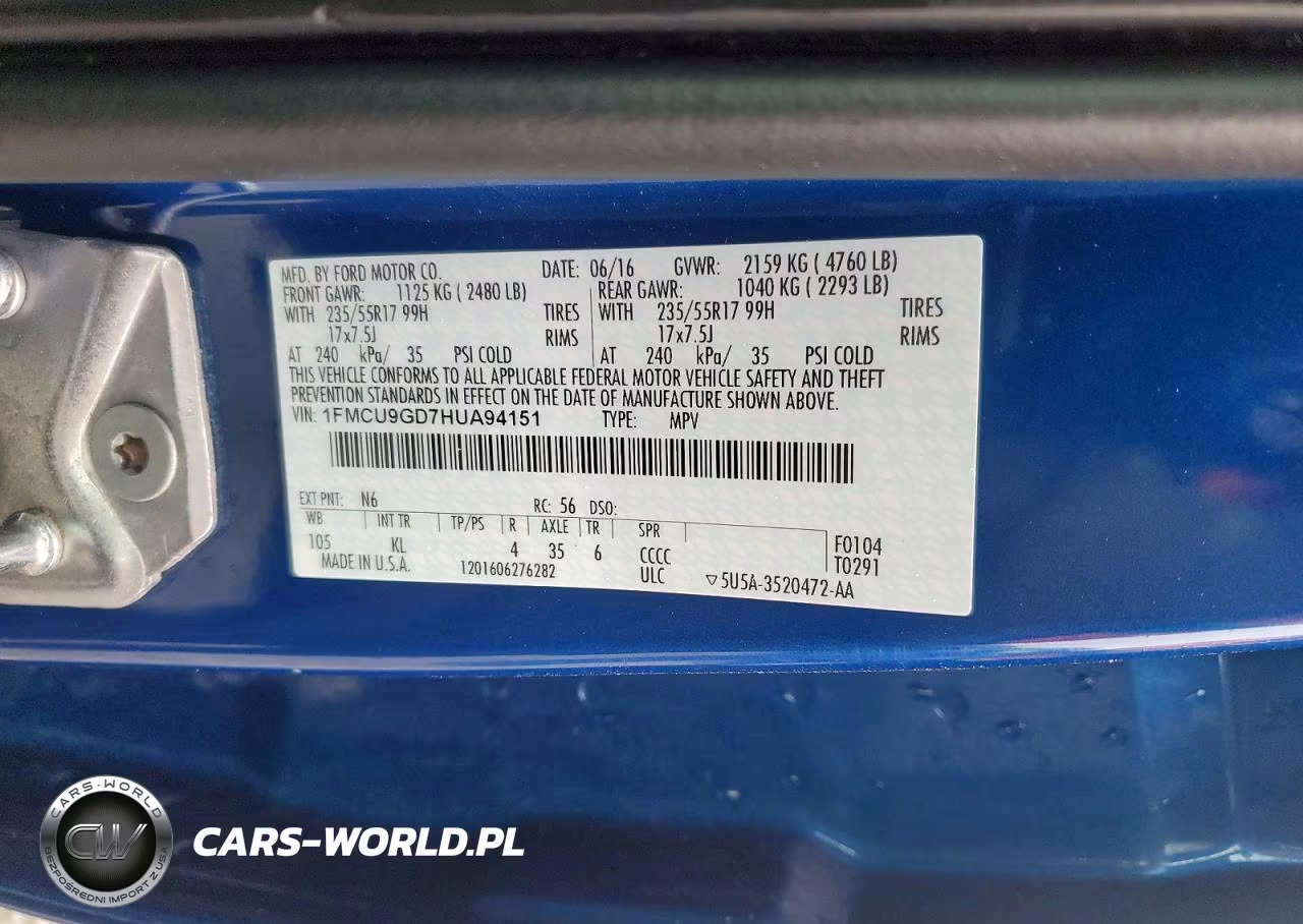 2017 Ford Escape Se VIN:1FMCU9GD7HUA94151 - 13