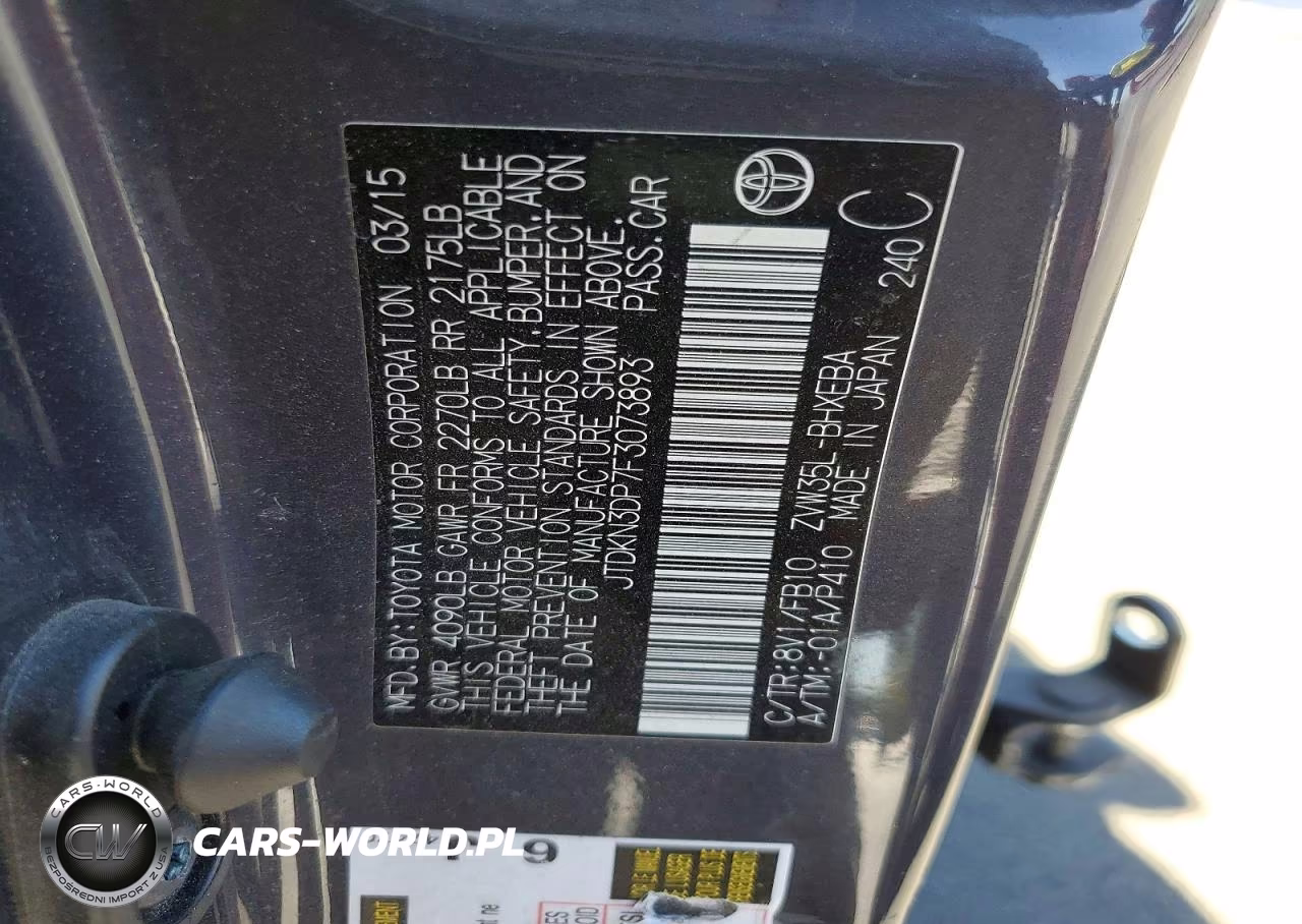 2015 Toyota Prius Plug-In Hybrid Base VIN:JTDKN3DP7F3073893 - 12