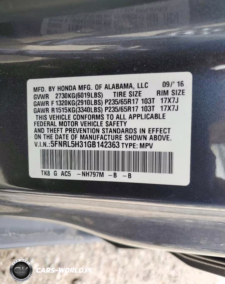 2016 Honda Odyssey Se VIN:5FNRL5H31GB142363 - 13