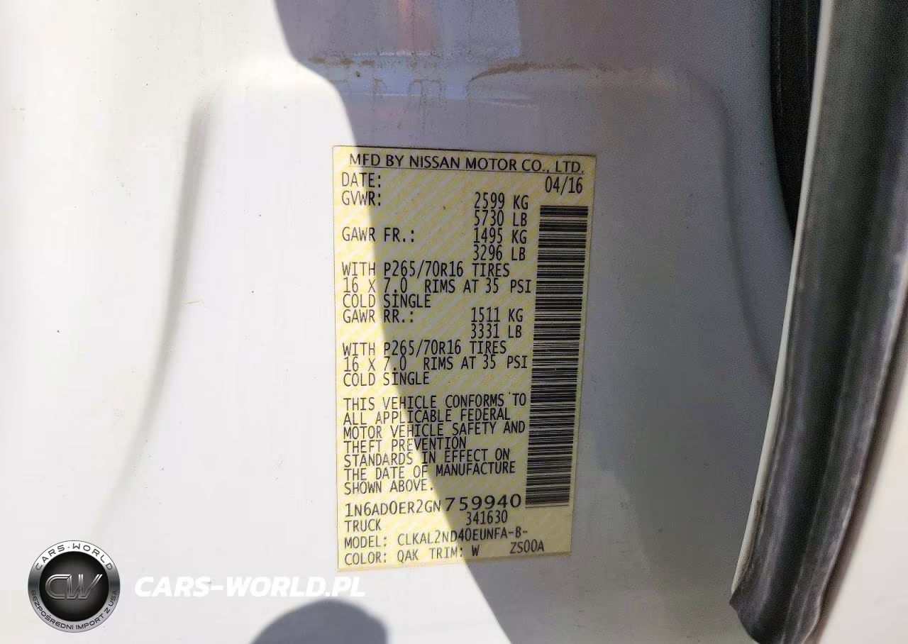 2016 Nissan Frontier Sv VIN:1N6AD0ER2GN759940 - 12
