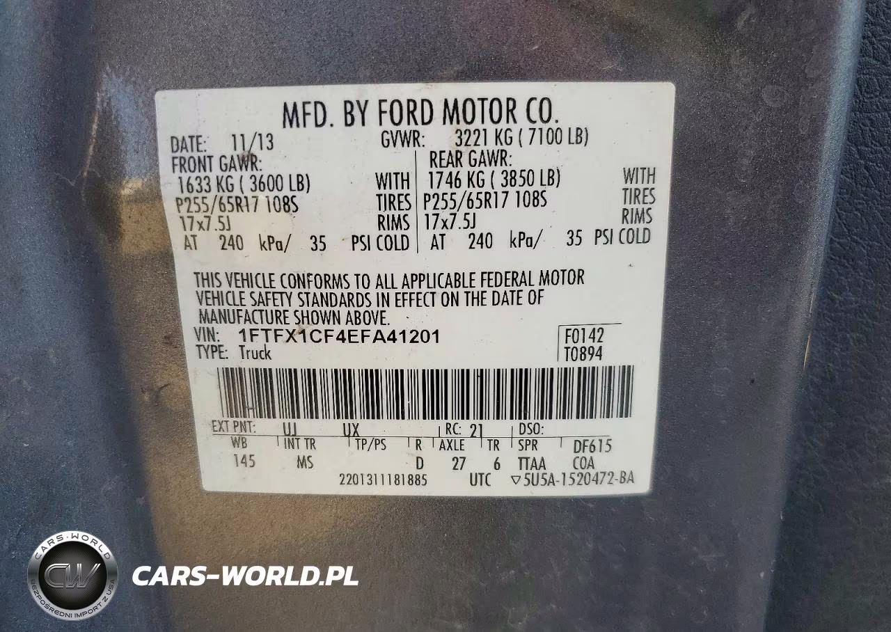 2014 Ford F150 Super Cab VIN:1FTFX1CF4EFA41201 - 12