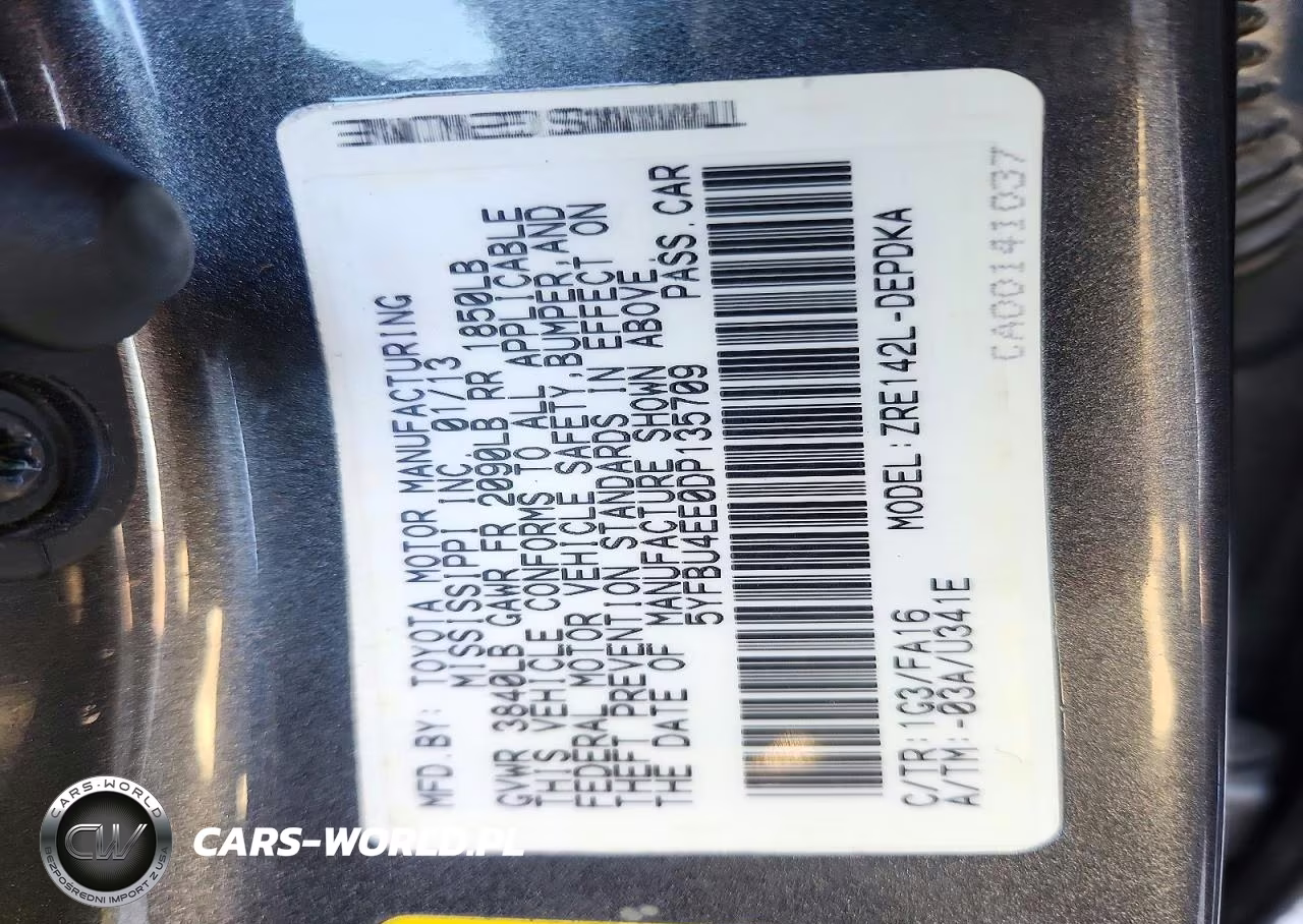2013 Toyota Corolla L VIN:5YFBU4EE0DP135709 - 13