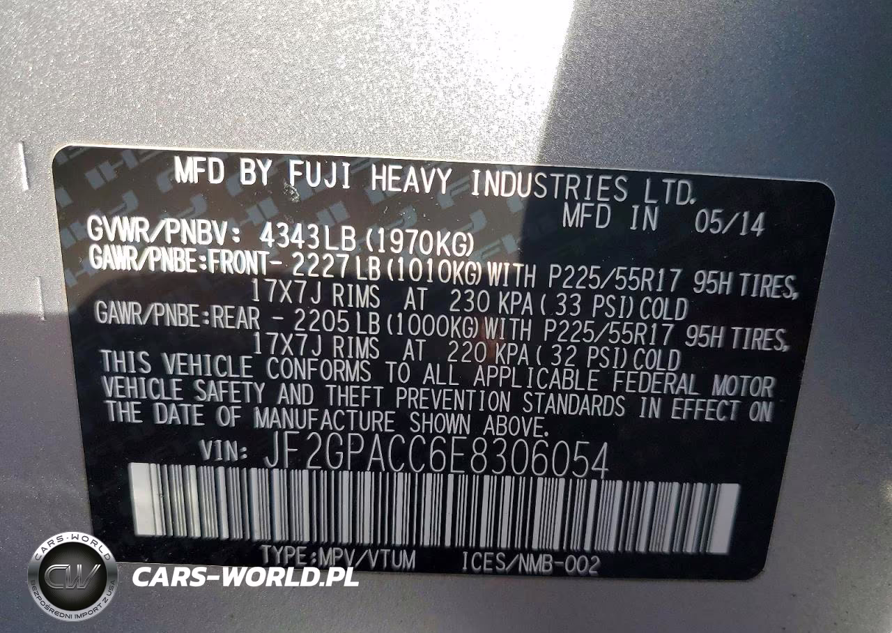 2014 Subaru Xv Crosstrek 2.0I Premium VIN:JF2GPACC6E8306054 - 12