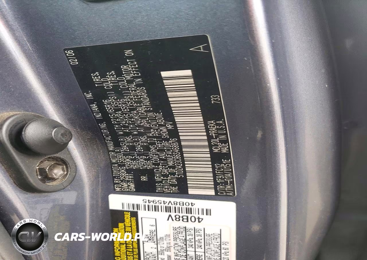 2006 Toyota Sienna Le 8 Passenger VIN:5TDZA23C86S468876 - 13