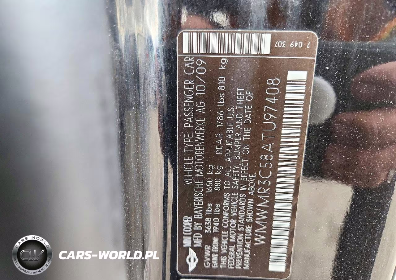 2010 Mini Cooper VIN:WMWMR3C58ATU97408 - 12