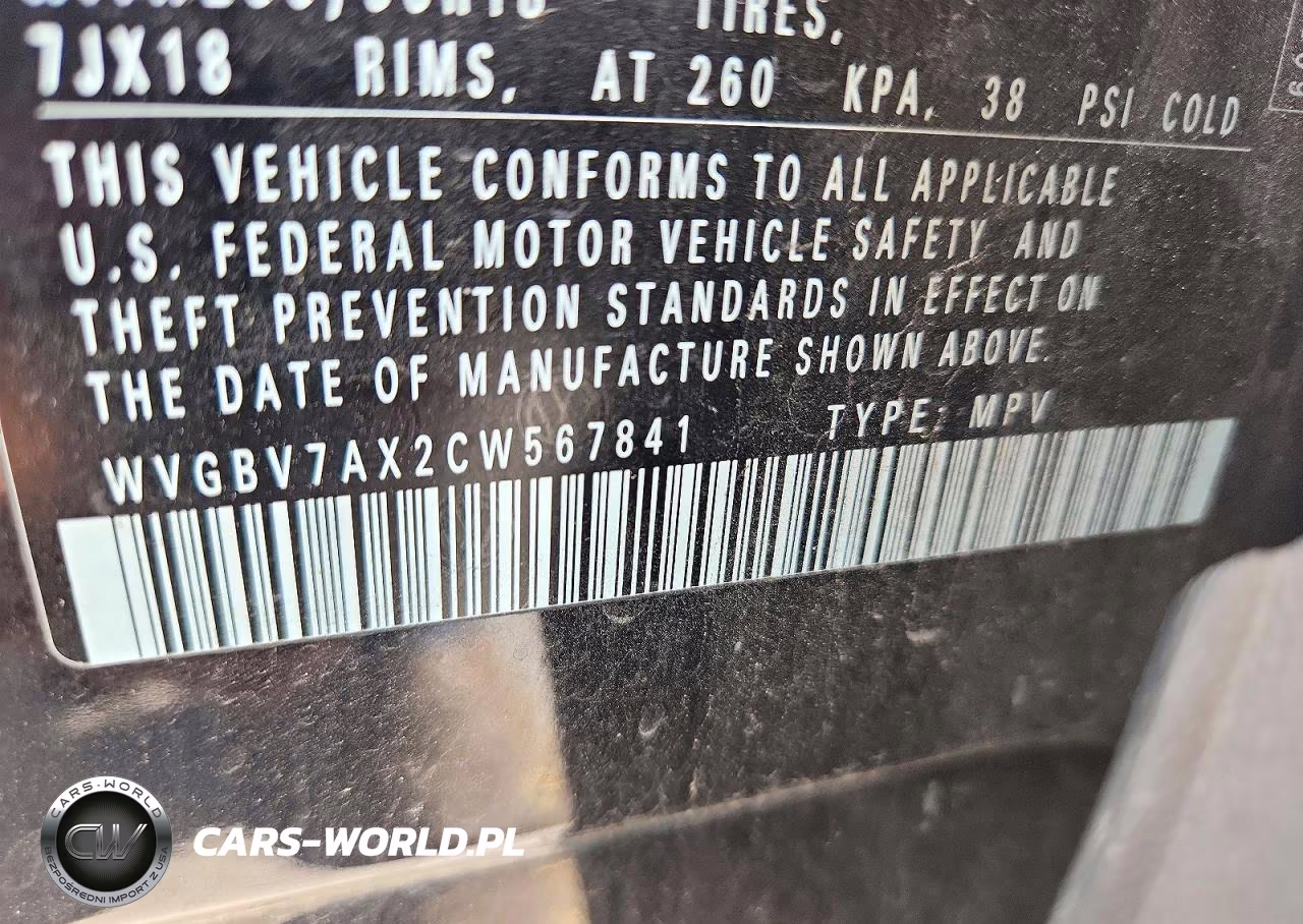 2012 Volkswagen Tiguan S VIN:WVGBV7AX2CW567841 - 13