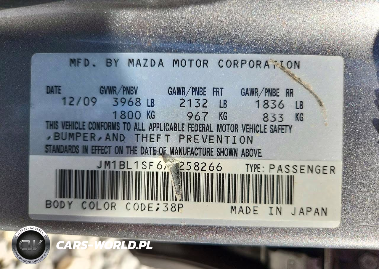 2010 Mazda 3 I VIN:JM1BL1SF6A1258266 - 12
