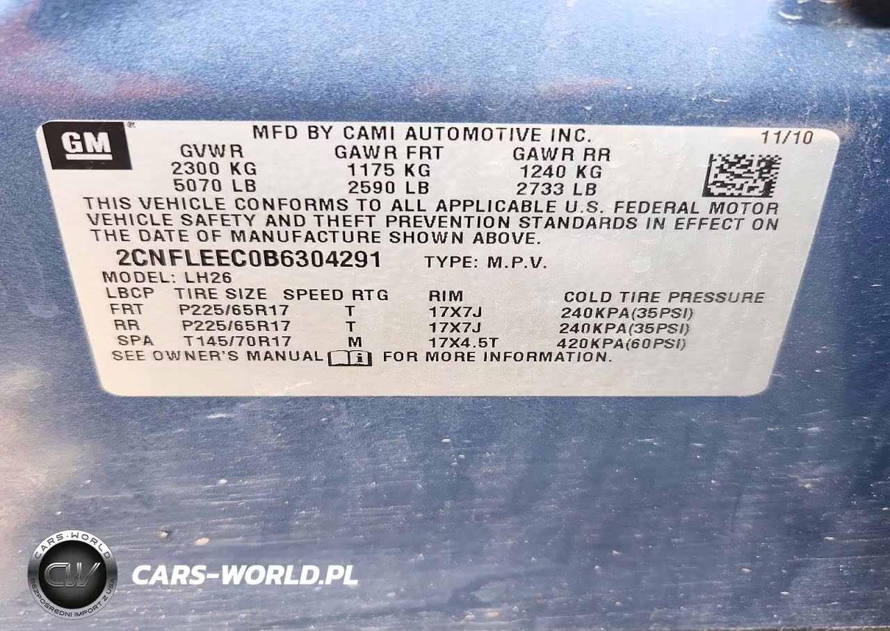 2011 Chevrolet Equinox Lt VIN:2CNFLEEC0B6304291 - 12